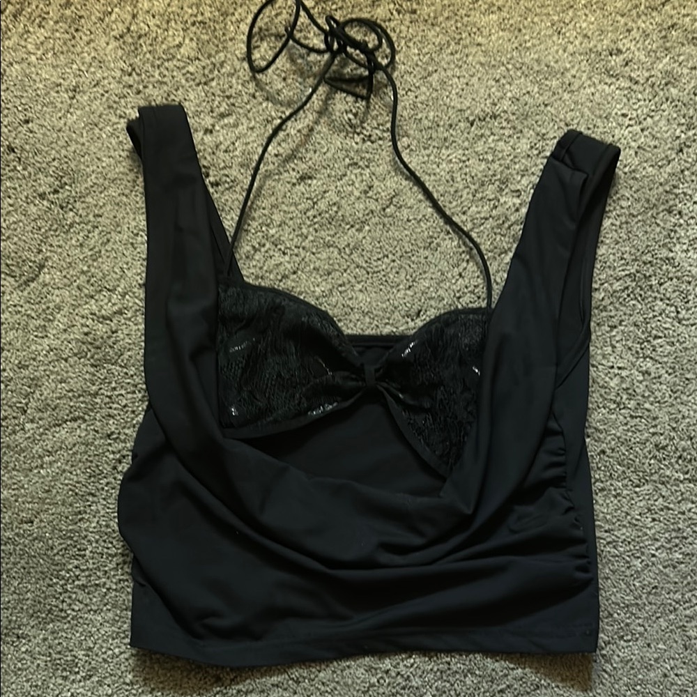 SHEIN Black Structured Bra Top